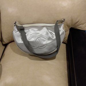 COPY - Chanel  Gray Satin Tote